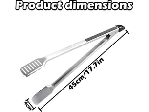 1 pièce pince barbecue, 45 cm pince cuisine inox, pince cuisine, ustensiles pour barbecue, pinces à grill haut de gamme pour la cuisson