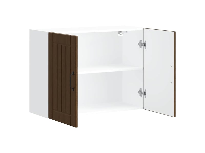  Meuble de rangement, armoire murale de cuisine lucca chêne marron bois ingénierie shl6006  - Conforama E
