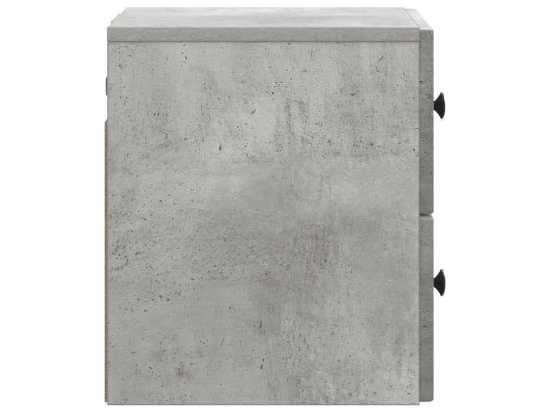  Table de chevet - cabinet de chevet - table de nuit mural gris béton 33 x 34,5 x 40 cm  - Conforama E