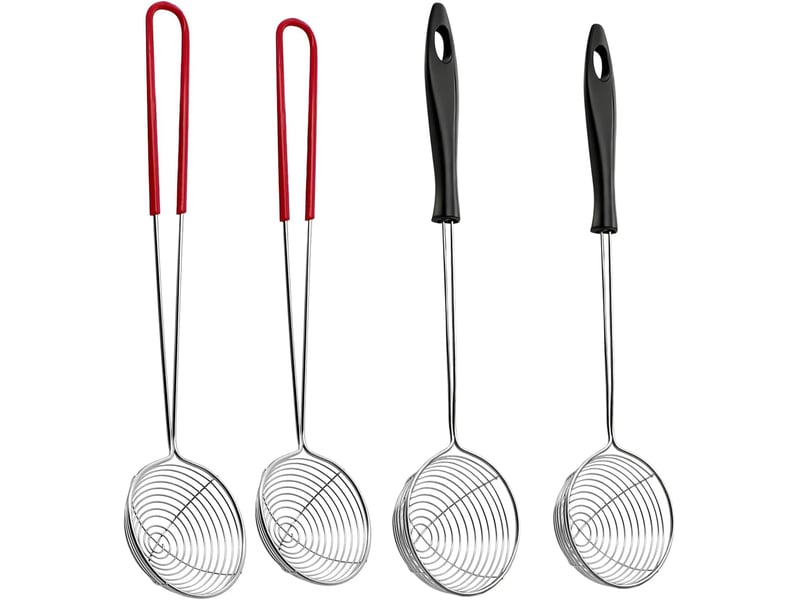  Lot de 4 passoires à fondue inox - fourchettes de cuisson pour légumes, viande, poisson et champignons  - Conforama A