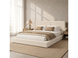 Lit 2 places 160x200 cm <strong></strong>  <strong></strong> coloris beige