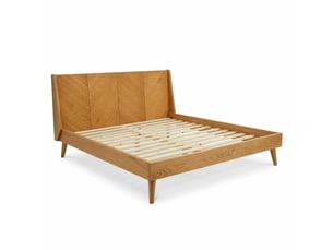 Lit 2 places 140x190 cm <strong>AKITEN RETAIL</strong>  <strong>Isla</strong> coloris bois foncé