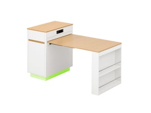 Îlot de cuisine 80,5x58x94 cm extensible mdf blanc