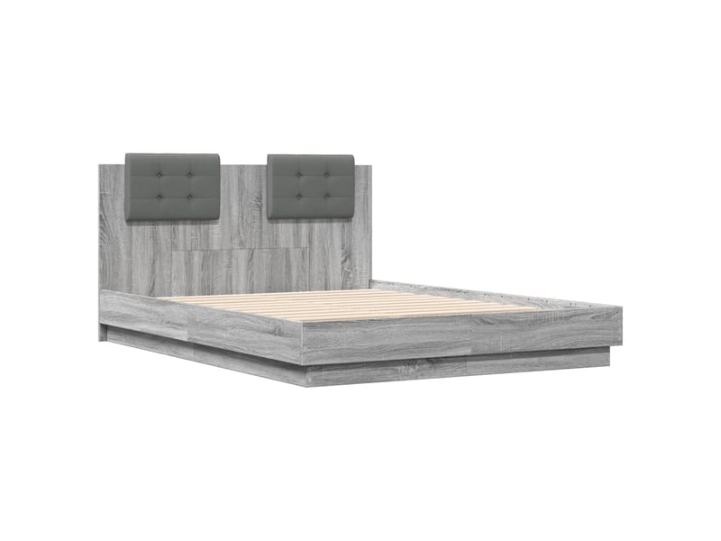  Lit double- lit adulte -  cadre de lit sans matelas sonoma gris 120x190 cm  - Conforama B