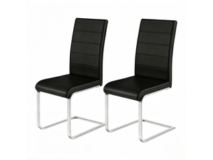 Chaise cantilever confortable – dossier haut – idéale pour salle à manger, bureau ou conférence – lot de 2