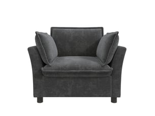 Fauteuil fixe OKWISH Tissu gris vendu A l'unité