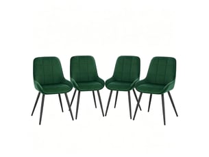 Chaise de salle à manger siège rembourré haut style élégant chaise de cuisine fonctionnelle ensemble de 4 chaises