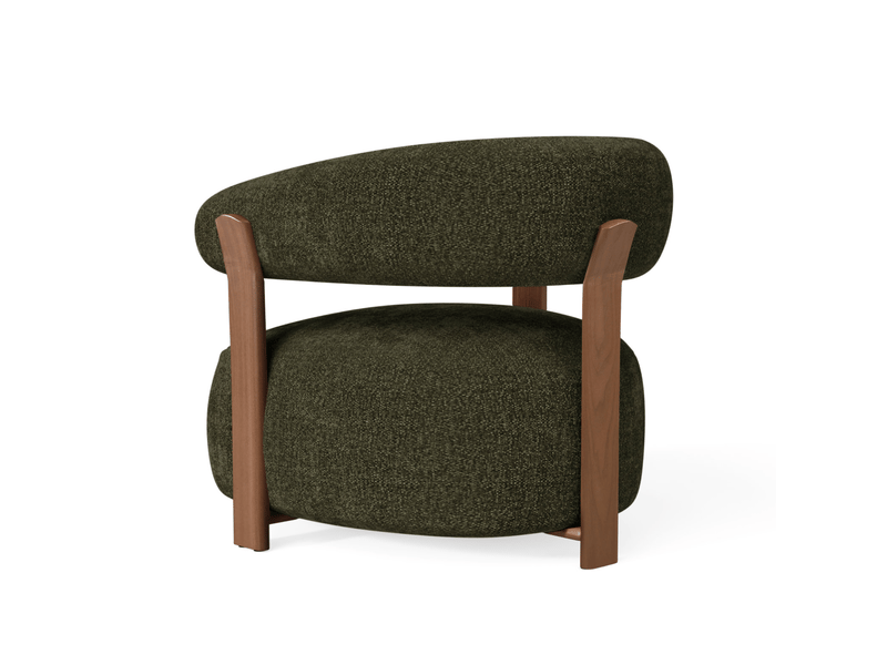  Fauteuil en velours texturé vert vintage palm APF26VTTVV - Conforama C