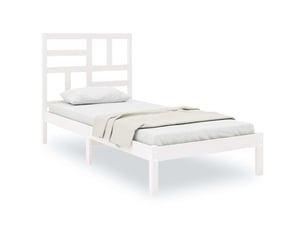 Lit simple 100x200 cm coloris blanc