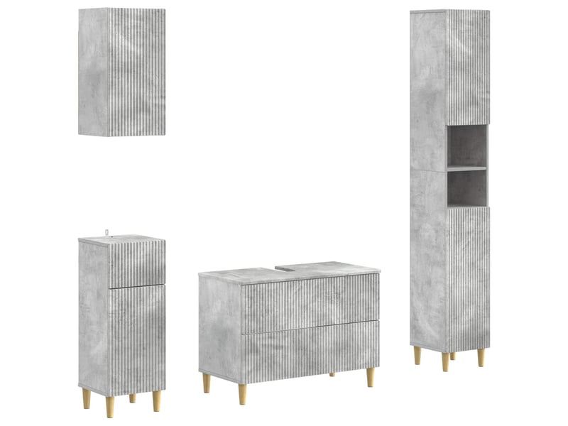  Ensemble de 4 pièces d'armoires de salle de bain arnhem cf63246  - Conforama A