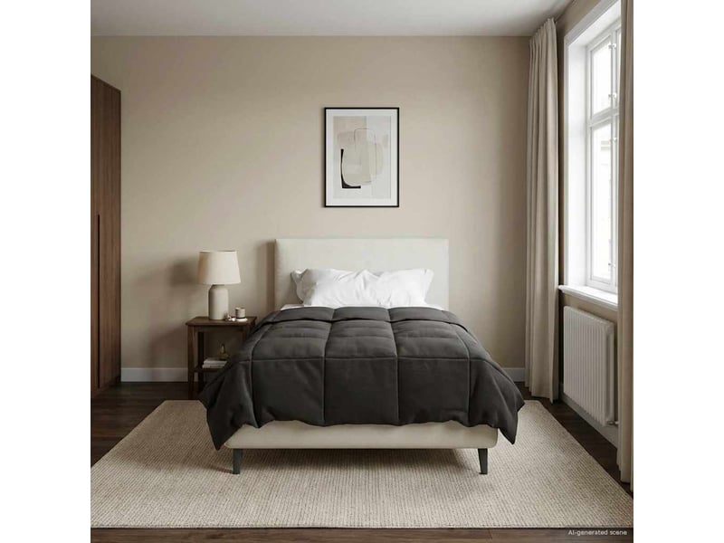  Duvet - couette complet toute l'année 155 x 220 cm 4 saisons anthracite  - Conforama B
