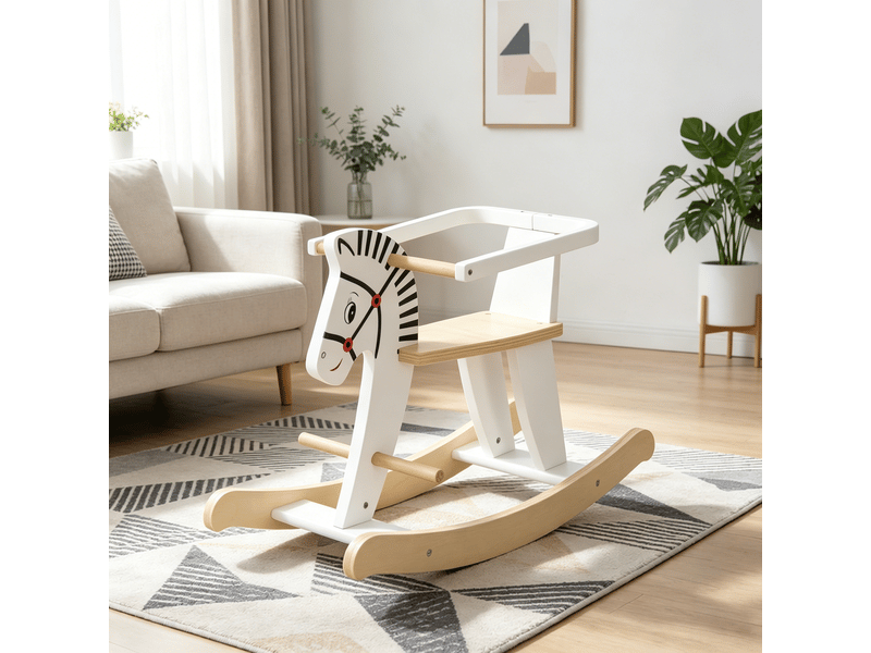  Cheval à bascule en bois pour enfants, jouet d’éveil pour tout-petits  - Conforama D