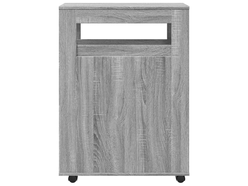 Meuble étroit salle de bain, commode à roulettes sonoma gris shl6943 - Conforama D