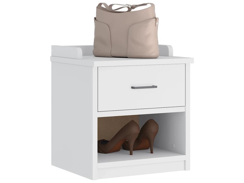  Banc de couloir, banc de rangement sandnes blanc 45x40x50 cm bois de pin massif  - Conforama B