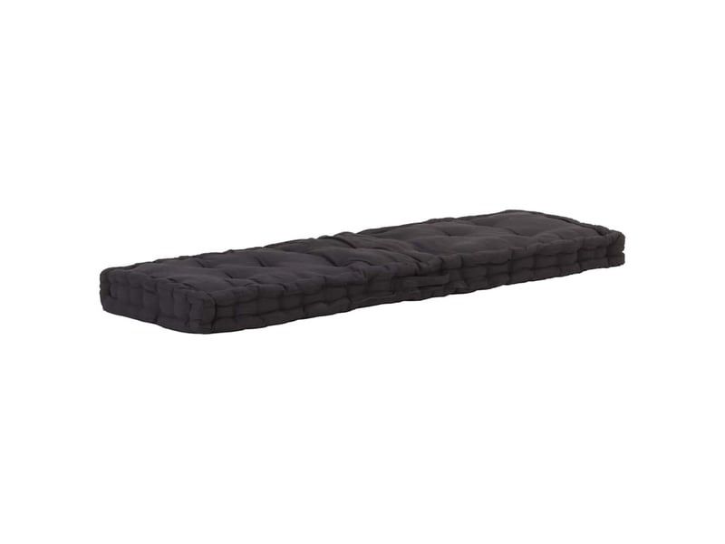 Lot de 2 coussins de plancher de palette coton noir cf59757  - Conforama D