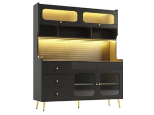 Buffet 1 porte(s)  1 tiroir(s)   - 115 cm coloris noir 