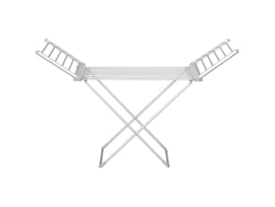 Étendoir chauffant pliable 144 x 53 x 91 cm – argent – 2 volets rabattables