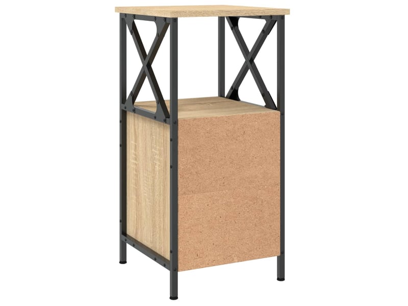  Lot de 2 tables de chevet - cabinet de chevet - table de nuit chêne sonoma 34x35,5x70cm bois ingénierie  - Conforama E
