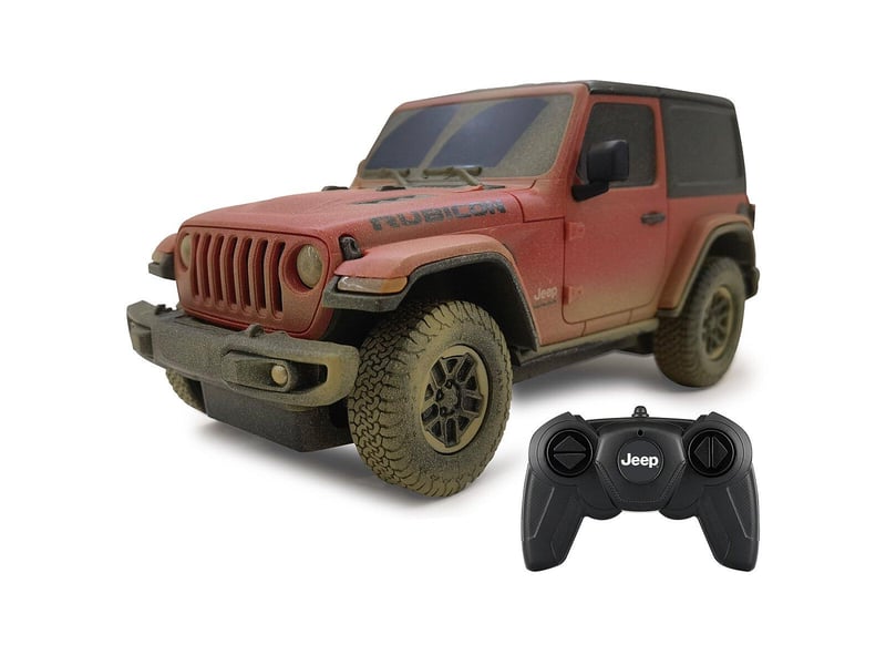  Voiture télécommandée jeep wrangler rubicon 1:24 muddy 2,4ghz 403005 - Conforama D