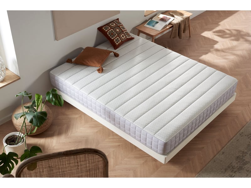 Matelas à mémoire de forme au gel luxury carcassonne - mi-ferme, 5 cm de mémoire de forme au gel, fibres naturelles 8435720068214 - Conforama B