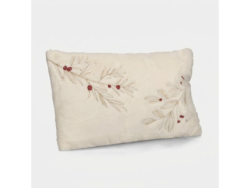  Coussin décoratif rectangulaire déhoussable à feuilles winterberg  - Conforama C