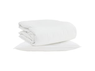 Duvet 2-en-1 avec oreiller 2 pcs - couette blanc plume de canard