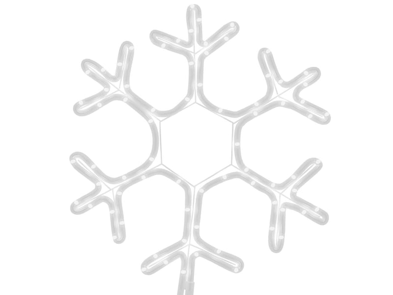  Figure de flocon de neige de noël et 72 led blanc chaud 38x37cm  - Conforama E