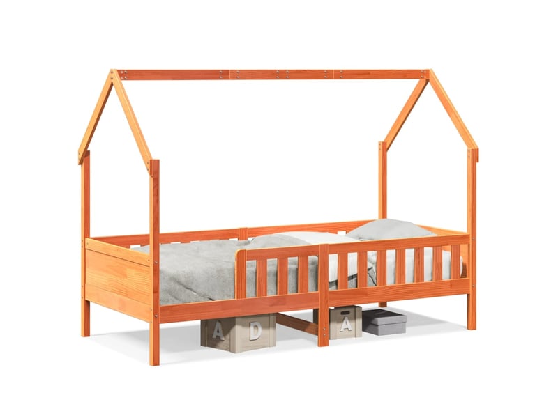  Cadre de lit d'enfants - lit jeune forme de maison sans matelas pin  - Conforama A