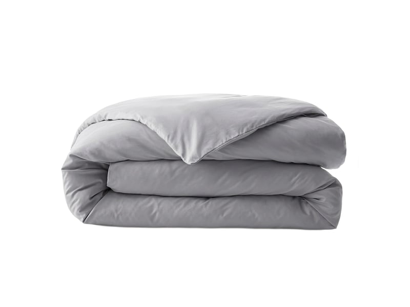  Housse de couette 140x200 cm percale de coton galet PD25271 - Conforama A