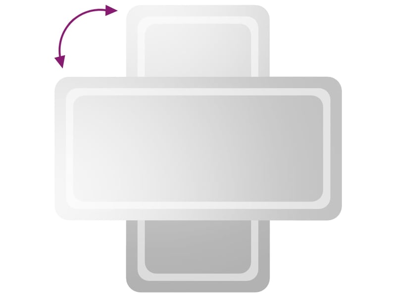  Miroir de salle de bain, miroir de toilette à led 50x100 cm cf62499  - Conforama D