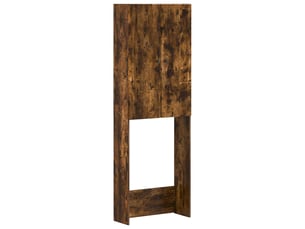 Armoire de toilette, meuble de toilette breda chêne fumé 66x25.5x190 cm