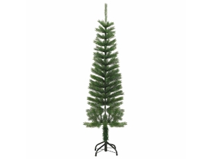Sapin de noël - arbre de noël artificiel mince avec support 150 cm pe