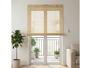 Store enrouleur, store à rouleau naturel 110 x 220 cm bambou cf45360