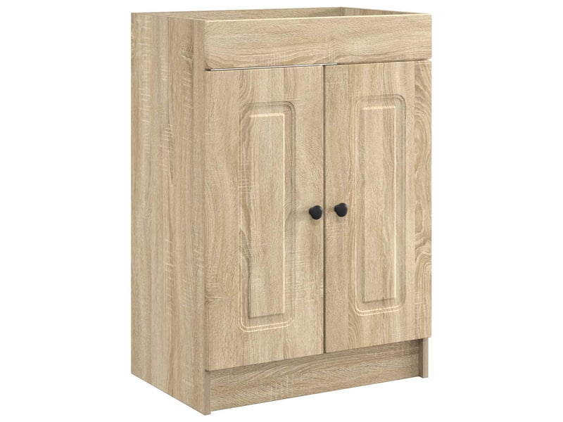  Armoire sous évier de salle de bain, meuble de rangement chêne sonoma shl5007  - Conforama A