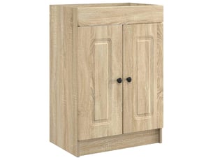 Armoire sous évier de salle de bain, meuble de rangement chêne sonoma shl5007