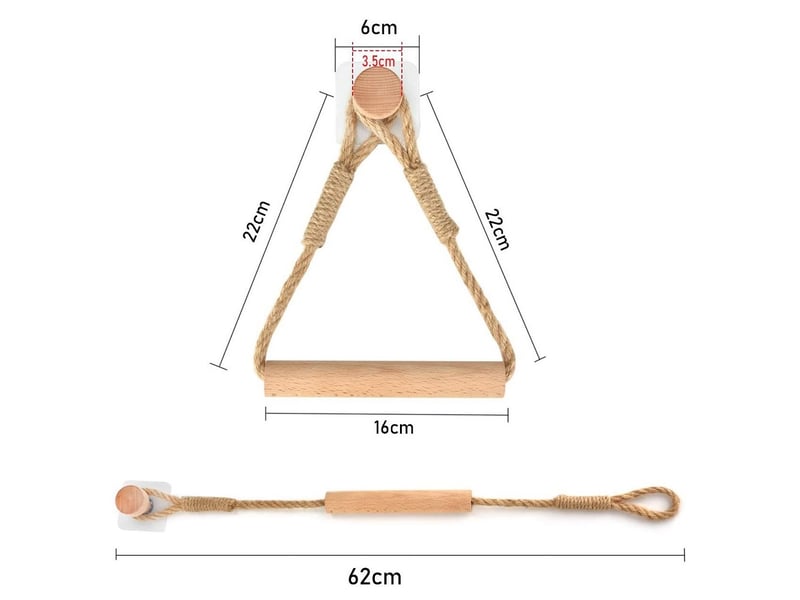 Auto adhésif support pour rouleau de papier toilette, porte-papier salle de bain toilette corde en bois - Conforama A