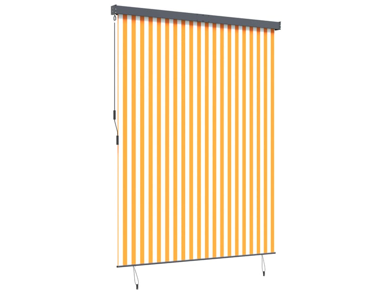 Store enrouleur, store à rouleau blanc et orange 220 x 250 cm tissu et aluminium cf44956 - Conforama C
