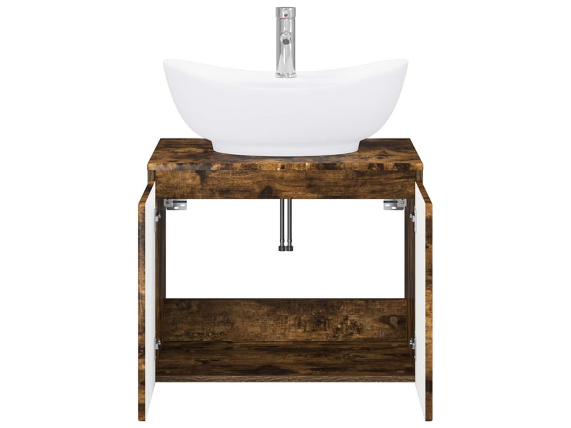 Ensemble de mobilier de salle de bain chêne fumé cf64638 - Conforama C