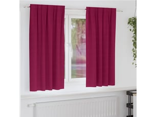 Lot de 2 rideaux occultants, rideaux black-out avec anneaux bordeaux 175 x 140 cm cf44611