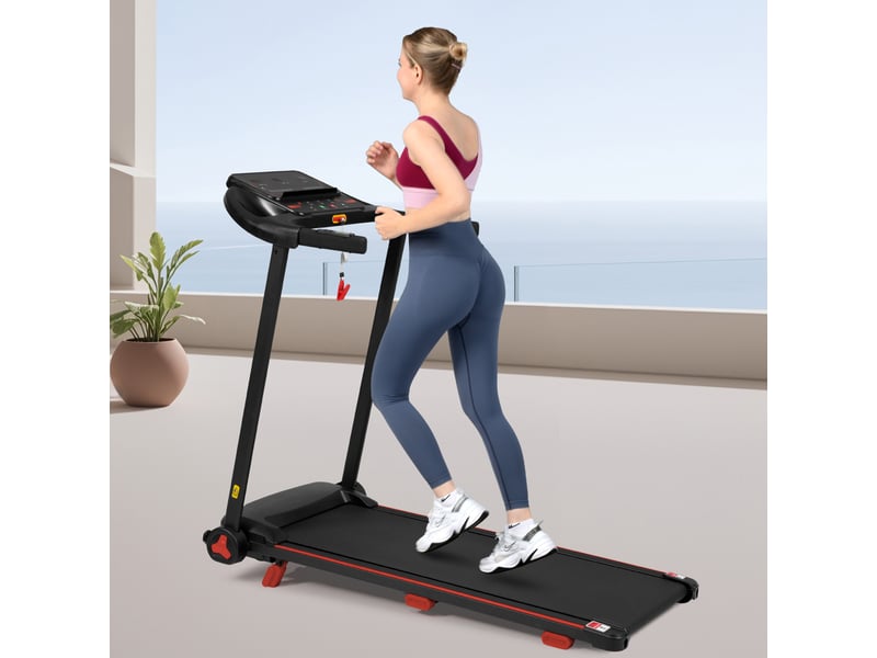  Tapis de course pliable 3 cv, 14 km/h, inclinaison 8 %, bluetooth, 120 kg  - Conforama B