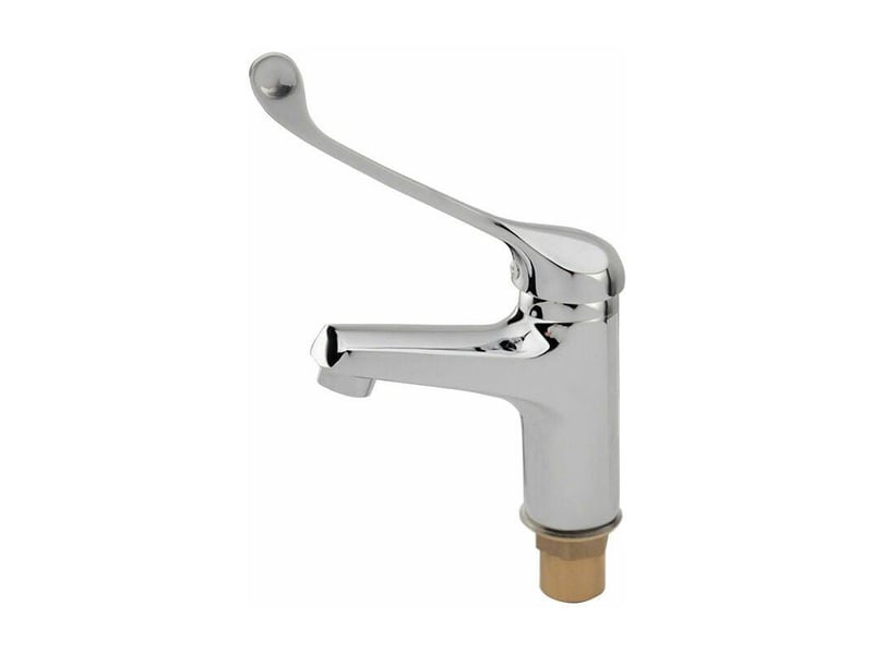  Mitigeur lavabo avec poignée médicale, robinet de salle de bains pmr, chromé, argent - gris  - Conforama D