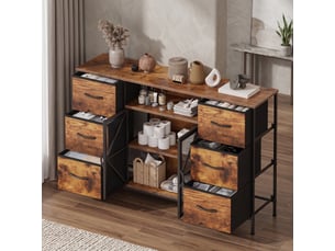 Chiffonnier 6 tiroir(s)    <strong>GENERIC HOME</strong> <strong></strong> coloris marron largeur 30 cm hauteur 75 cm