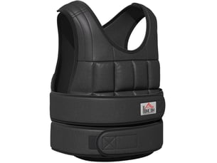 Lesté réglable 30 kg 60x50 cm – noir – 35 sachets amovibles, maintien ajustable pour musculation