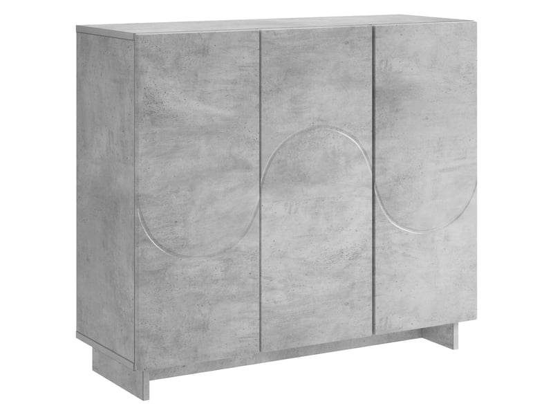  Buffet - bahut - meuble de rangement gris béton 85,5 x 31 x 75 cm bois d'ingénierie  - Conforama A