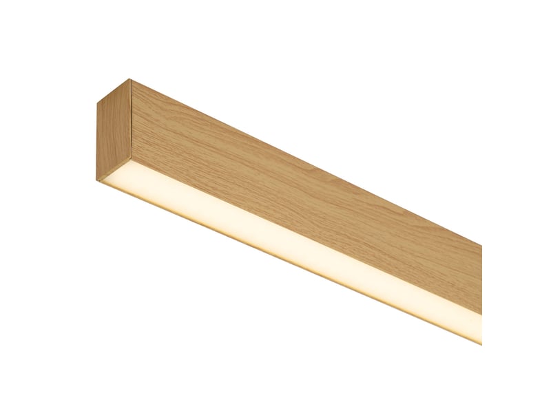  Plafonnier moderne aspect bois ocre avec led intégrée, dimmable 3 étapes (2700-4000k) et sélecteur dip - keane  - Conforama B