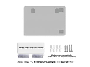 Miroir de salle de bain coloris argenté <strong>GENERIC HOME</strong> <strong></strong> - 60 cm x 80 cm