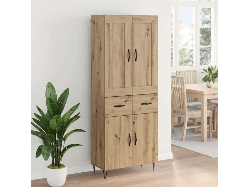  Buffet - haut armoire chêne artisanal 69,5 x 34 x 180 cm  - Conforama D