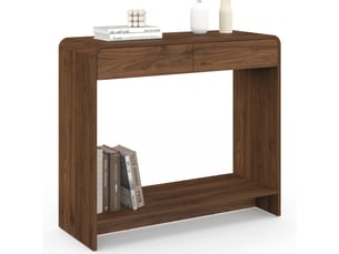 Console 2 tiroir(s)  coloris bois clair ID MARKET 