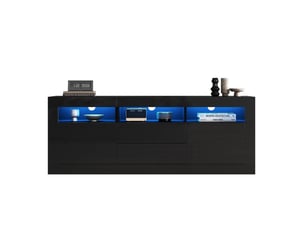 Meuble tv coloris noir 160 cm <strong></strong> <strong></strong>