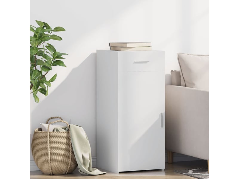  Buffet - bahut - meuble de rangement blanc 40x42,5x93 cm bois d'ingénierie  - Conforama B